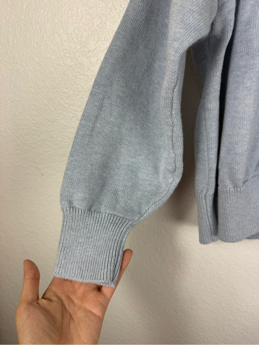 Free peoples Light Blue Tie-Front V-Neck Sweater and pants set size S - Picture 3 of 15